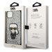 Plastové puzdro Karl Lagerfeld na Apple iPhone 14 KLHCP14SGFKPG HC Glitter Flakes Ikonik striebo