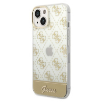 Guess PC/TPU Peón Glitter Script Logo Zadný kryt pre iPhone 14 Max Gold