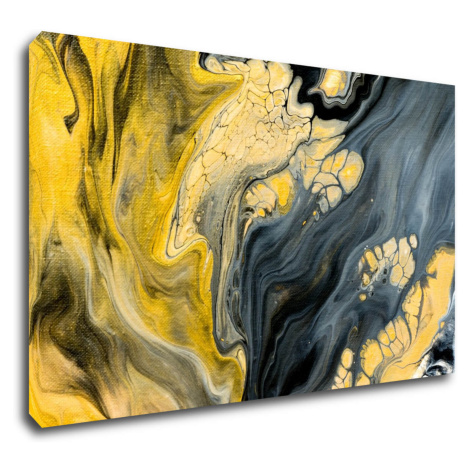 Impresi Obraz Abstraktný žlto sivý - 50 x 30 cm