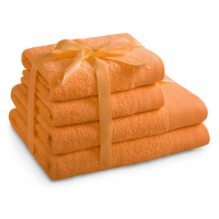 AmeliaHome Sada uterákov a osušiek Amari oranžová, 2 ks 50 x 100 cm, 2 ks 70 x 140 cm