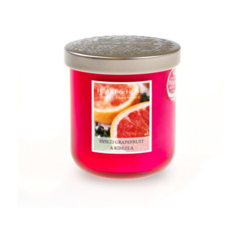 Svieži grapefruit a ríbezľa - stredná sviečka Heart & Home