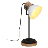 vidaXL Stolová lampa 25 W biela 17x17x50 cm E27