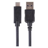 EMOS USB kábel 3.0 A/M - USB 3.1 C/M 1m čierny, Quick charge SM7021BL
