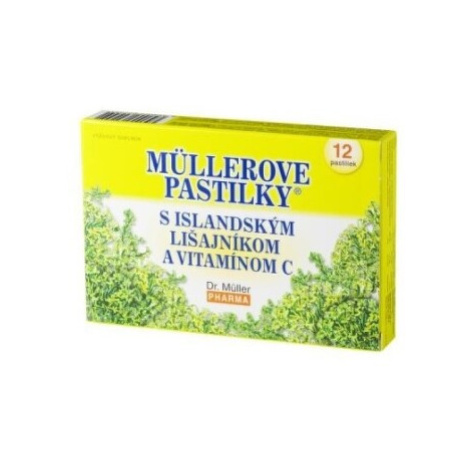 MÜLLEROVE PASTILKY s islandským lišajníkom a vitamínom C 12 pastiliek