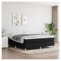 vidaXL Posteľný rám boxspring s matracom čierny 180x200 cm látka