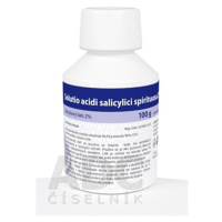 SOLUTIO acidi salicylici spirituosa 2% dermálny roztok 100 g