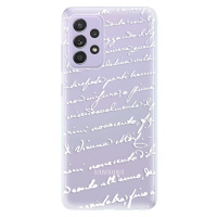 Odolné silikónové puzdro iSaprio - Handwriting 01 - white - Samsung Galaxy A52/A52 5G