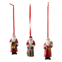 Vianočná závesná dekorácia s motívom Santa Clausa, 3 ks, kolekcia Nostalgic Ornaments - Villeroy