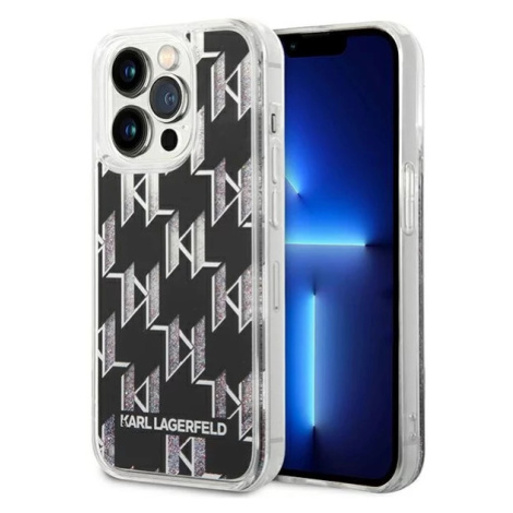 Kryt Karl Lagerfeld KLHCP14LLMNMK iPhone 14 Pro 6,1" hardcase black Liquid Glitter Monogram (KLH