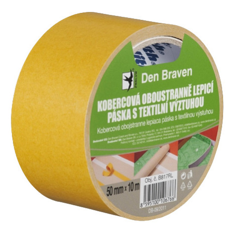 DEN BRAVEN - Kobercová lepiaca páska s textilnou výstuhou 50mmx25