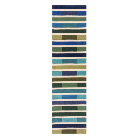 Ručně všívaný běhoun Illusion Piano Green/Multi - 60x230 cm Flair Rugs koberce