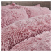 Ružové predĺžené obliečky na dvojlôžko 230x220 cm Cuddly Deep Pile - Catherine Lansfield