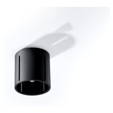 Čierne stropné svietidlo s kovovým tienidlom Vulco – Nice Lamps