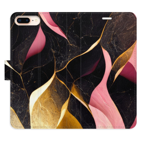 Flipové puzdro iSaprio - Gold Pink Marble 02 - iPhone 7 Plus