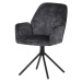 AUTRONIC HC-511 BK4 Židle jídelní a konferenční, černá látka v dekoru žíhaného sametu, kovové če