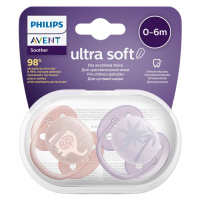 PHILIPS AVENT Cumlík Ultrasoft Premium Zvieratko 0-6m dievča 2 ks