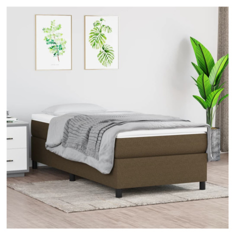 vidaXL Rám na boxspring posteľ tmavohnedý látka 140x190 cm