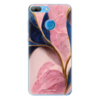 Odolné silikónové puzdro iSaprio - Pink Blue Leaves - Huawei Honor 9 Lite