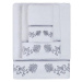 Soft Cotton Uterák Diara 50 × 100 cm, biely – sivá výšivka