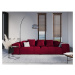 Červená zamatová podrúčka k modulárnej pohovke Rome Velvet - Cosmopolitan Design