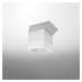 Biele stropné svietidlo s kovovým tienidlom 10x10 cm Lorum – Nice Lamps