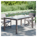 Záhradný stôl 150x90x75 cm sklo / polyratan Dekorhome Hnedá / priehľadná,Záhradný stôl 150x90x75
