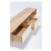 Biely TV stolík z dubového dreva Gazzda Fina, šírka 200 cm