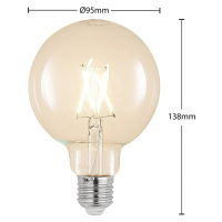 LED žiarovka E27 4W 2 700K G95 globe číra sada 3ks