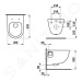 Laufen - Pro Závesné WC, 530x360 mm, Rimless, biela H8209640000001