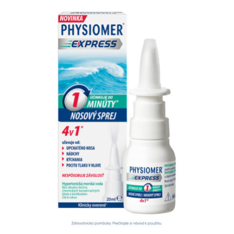 PHYSIOMER Express hypertonický nosný sprej 20 ml