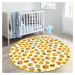Žltý detský koberec ø 120 cm Comfort – Mila Home