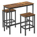 Barový stôl so stoličkami VASAGLE LBT218B01