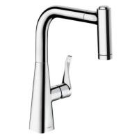 Drezová batéria Hansgrohe Metris M71 s vyťahovacou sprškou chróm 73800000