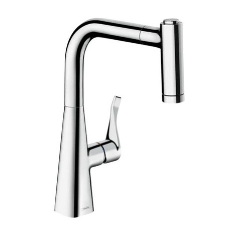 Drezová batéria Hansgrohe Metris M71 s vyťahovacou sprškou chróm 73800000