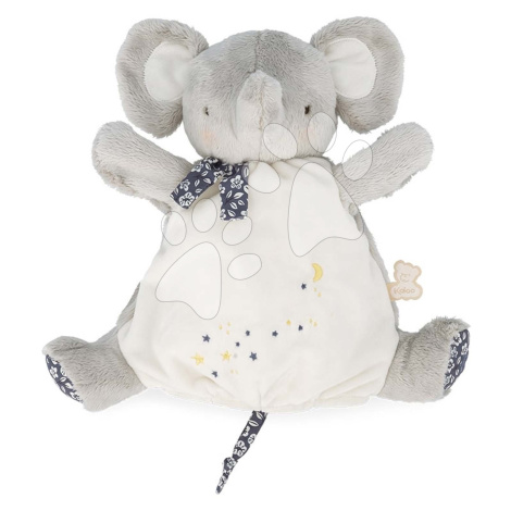 Plyšový sloník bábkové divadlo Elephant Doudou Puppet Petites Chansons Kaloo sivý 24 cm z jemnéh