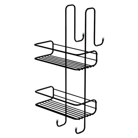 CHROM LINE polica do sprchy závesná, 240x490x220 mm, čierna mat 248514 Gedy