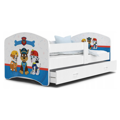 GL Detská posteľ s úložným priestorom Labková patrola Rozmer: 160x80