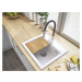 Sink Quality Ferrum New 4050, 1-komorový granitový drez 400x500x185 mm + čierny sifón, biela, SK