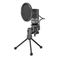 Marvo, streamovací mikrofon, MIC-03, bez regulace hlasitosti, černý, s 270° otočným tripodem