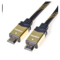 PREMIUMCORD Gold HDMI High Speed + Ethernet kábel (v1.4), opletené, pozlátené konektory, 1,5 m