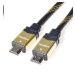 PREMIUMCORD Gold HDMI High Speed + Ethernet kábel (v1.4), opletené, pozlátené konektory, 1,5 m