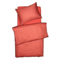 SCANquilt obliečky ELEGANT kocky + prúžky tehlové