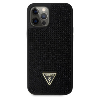 Guess Rhinestones Triangle Metal Logo Kryt pre iPhone 12 Pro Max Black