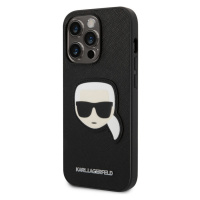 Kryt na Apple iPhone 14 Pro Max Karl Lagerfeld Saffiano Karl Head KLHCP14XSAPKHK čierne