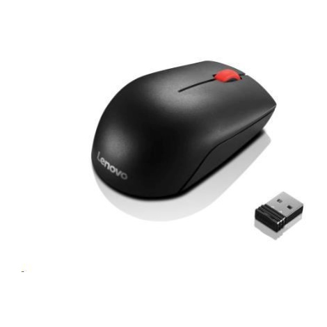 LENOVO myš bezdrôtová Essential Compact Wireless Mouse - 1000 DPI, Optical, USB, 3 tlačidlá, čie