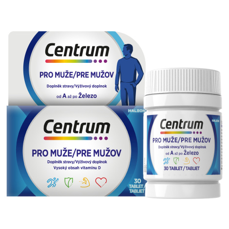 CENTRUM pre mužov multivitamín bez lepku, 30 tabliet