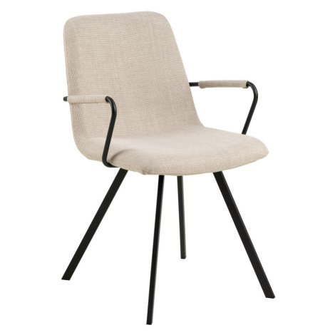 MID.YOU STOLIČKA S PODRÚČKAMI, tkaná textília, béžová