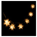 Nexos 90843 Vianočné LED hviezdy, teplá biela, transparentný kábel