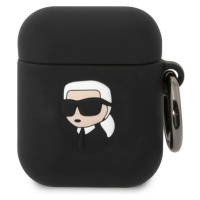 Karl Lagerfeld 3D Logo NFT Karl Head puzdro Airpods 1/2 čierne