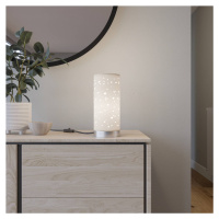 Lindby Smart stolová lampa Alwine v tvare valca